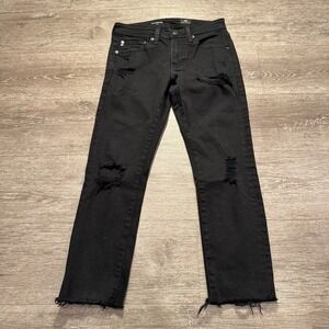 AG Adriano Goldschmied Jeans Womens 28 Black Denim‎ The Stockton Skinny 28x24
